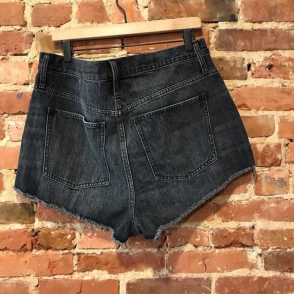 NEW Madewell Womens Relaxed Denim Shorts Size 32 Black Calverley Wash AJ243 - Picture 5 of 10